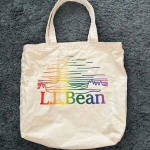LL Bean Rainbow Katahdin  Wicked Shoppah Tote Bag NWT Canvas Sold out online